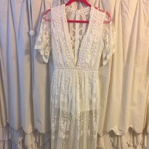 White lace romper